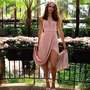 SHEIN Pink Strapless Dress